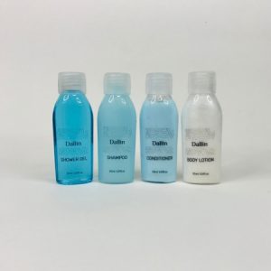 Dallin 30ml Ocean Aqua Collection with Oval Bottle and Transparent Screw Cap.