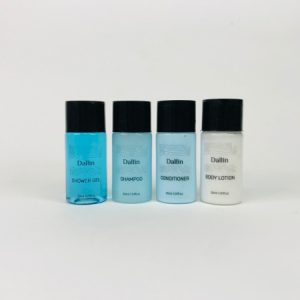Dallin 30ml Ocean Aqua Collection with Round Bottle and Black Screw Cap.