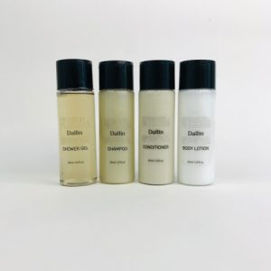 Dallin 50ml Tropical Coconut Collection with Round Bottle and Black Screw Cap.
