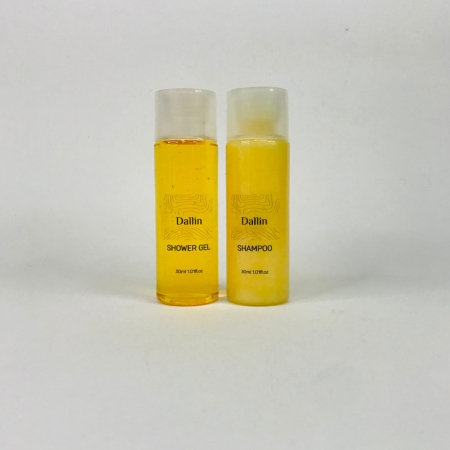 Dallin 50ml Orange Collection with Round Bottle and Transparent Screw Cap.