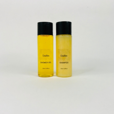 Dallin 50ml Orange Collection with Round Bottle and Black Screw Cap.